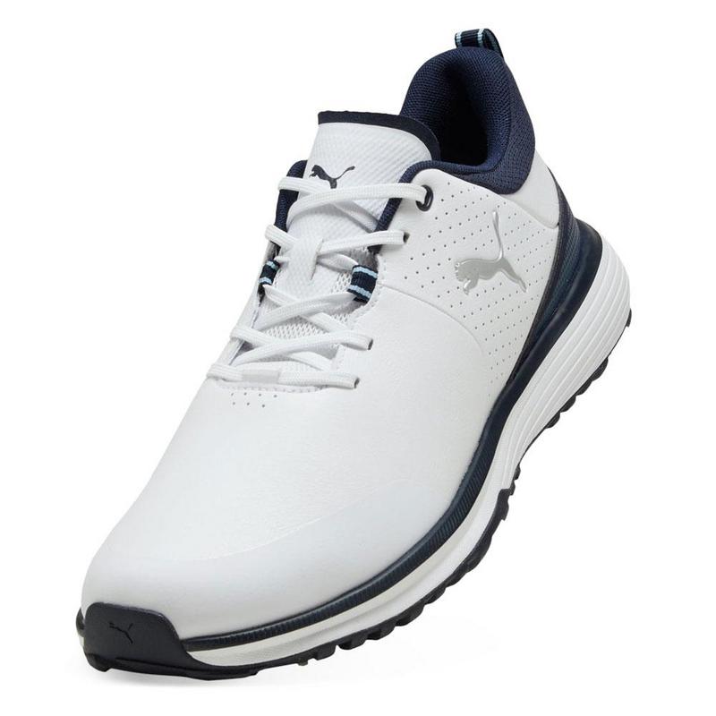 Puma Fusion Grip ST Golf Shoes -  Puma White/Puma Silver/Deep Navy - main image