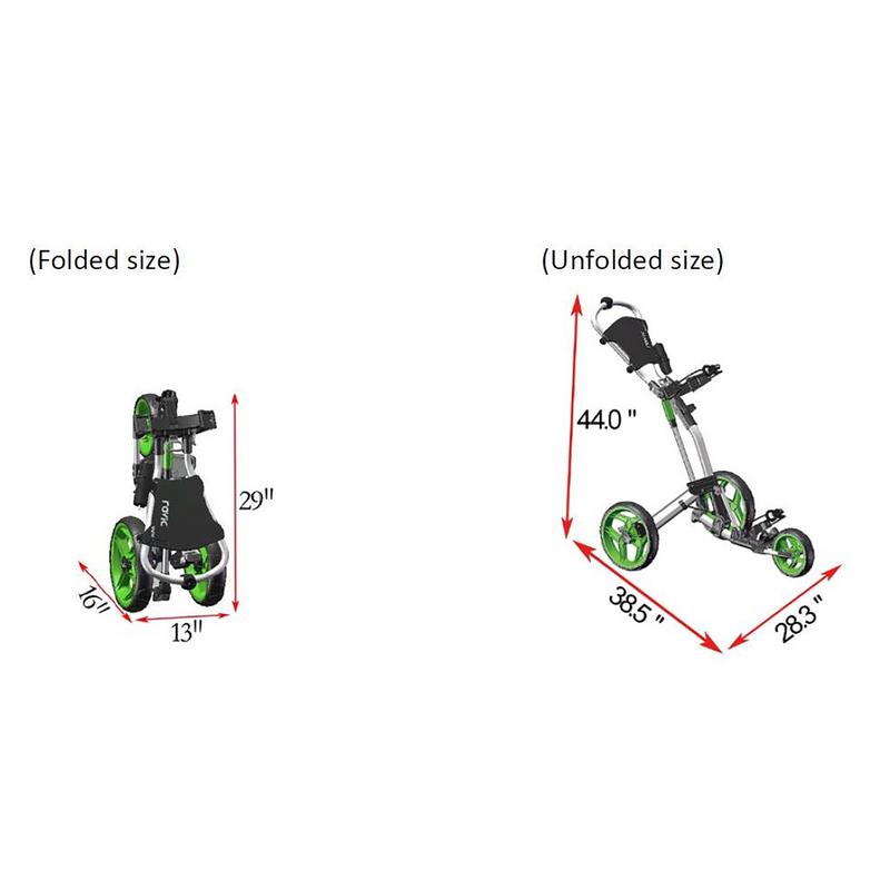 Rovic RV2L Golf Trolley - Charcoal/Lime - main image