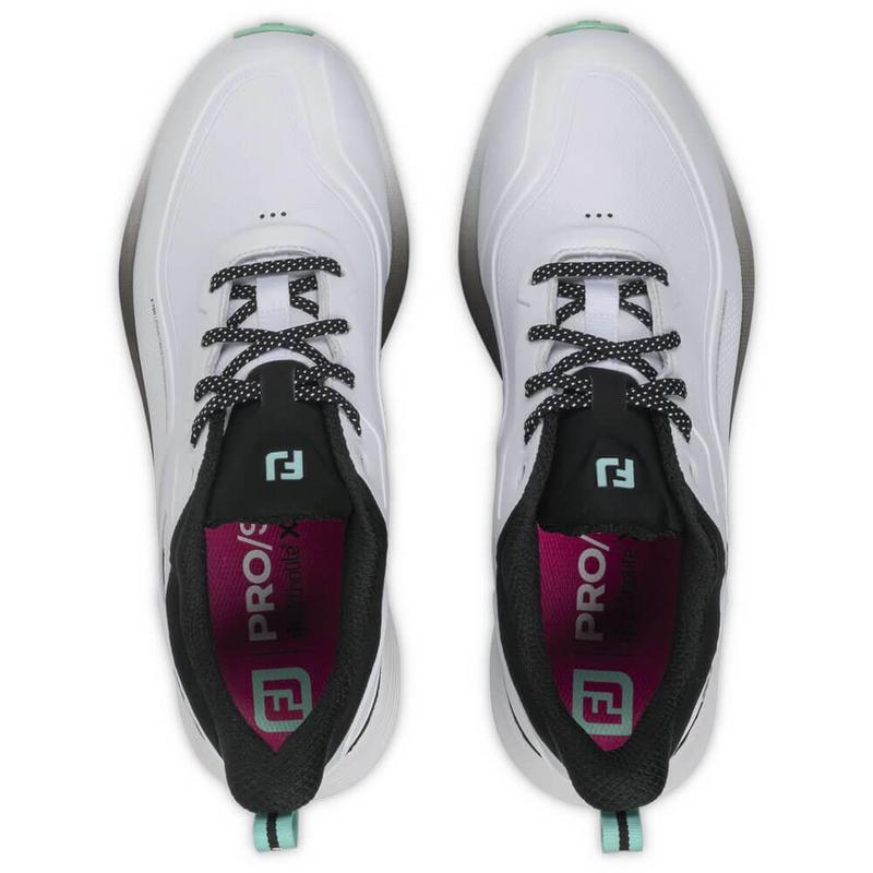 FootJoy Pro SL Golf Shoes - White/Black/Teal - main image