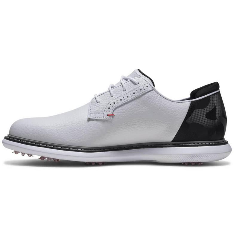 FootJoy Traditions Blucher Golf Shoes - White/Black/Red - main image