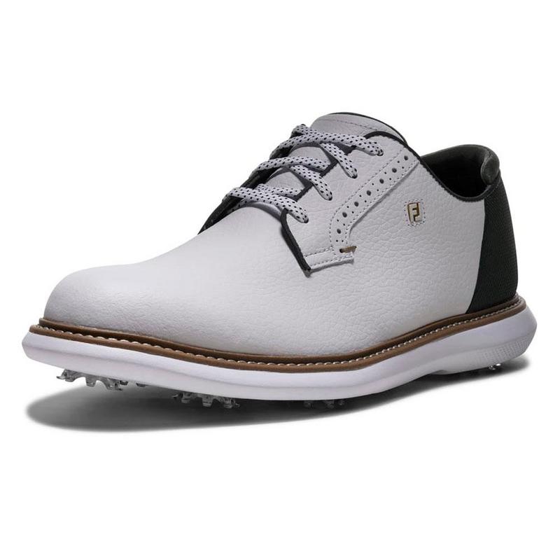 FootJoy Traditions Blucher Golf Shoes - White/Green - main image