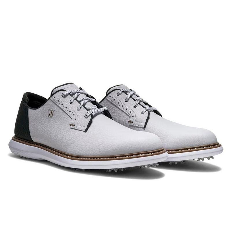 FootJoy Traditions Blucher Golf Shoes - White/Green - main image