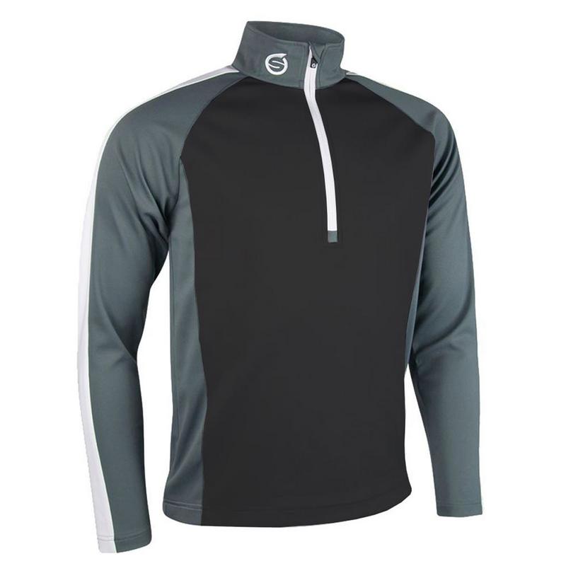 Sunderland Aspen Golf Midlayer - Black/Gunmetal/White - main image