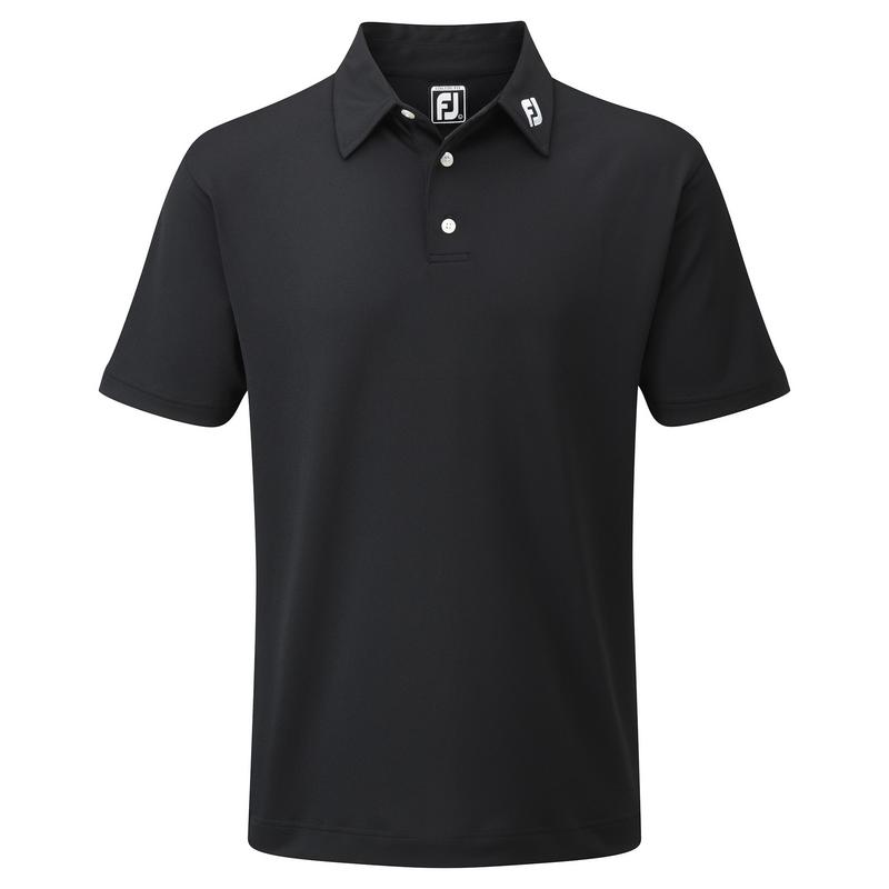 FootJoy Stretch Pique Solid Shirt - Athletic Black - main image