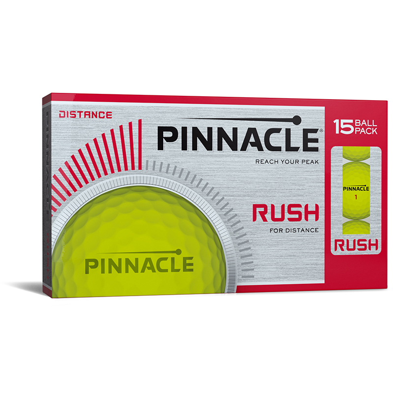 Pinnacle Rush 15 Pack Golf Balls - Yellow - main image