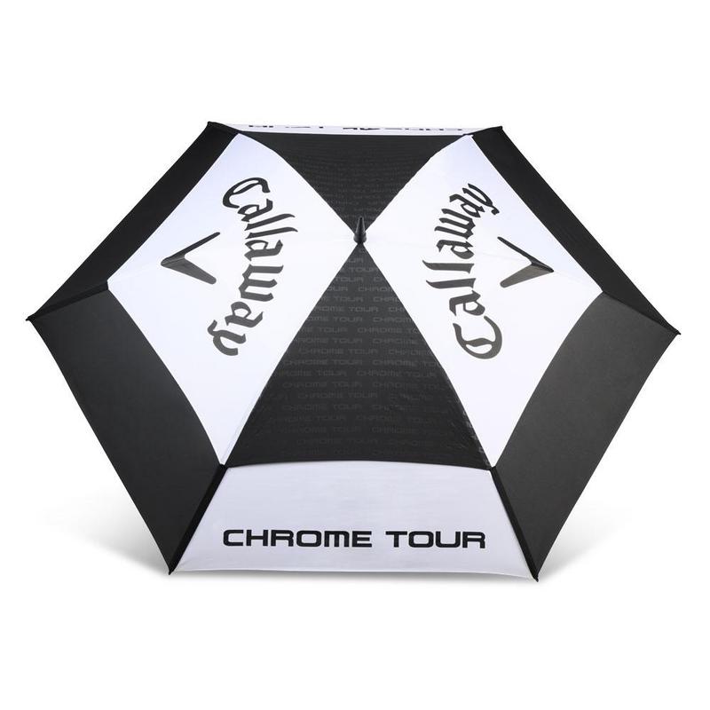 Callaway Tour Authentic 68'' Double Canopy Golf Umbrella - Black/White - main image