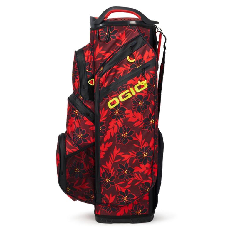 Ogio All Elements Silencer Golf Cart Bag - Red Flower Party - main image