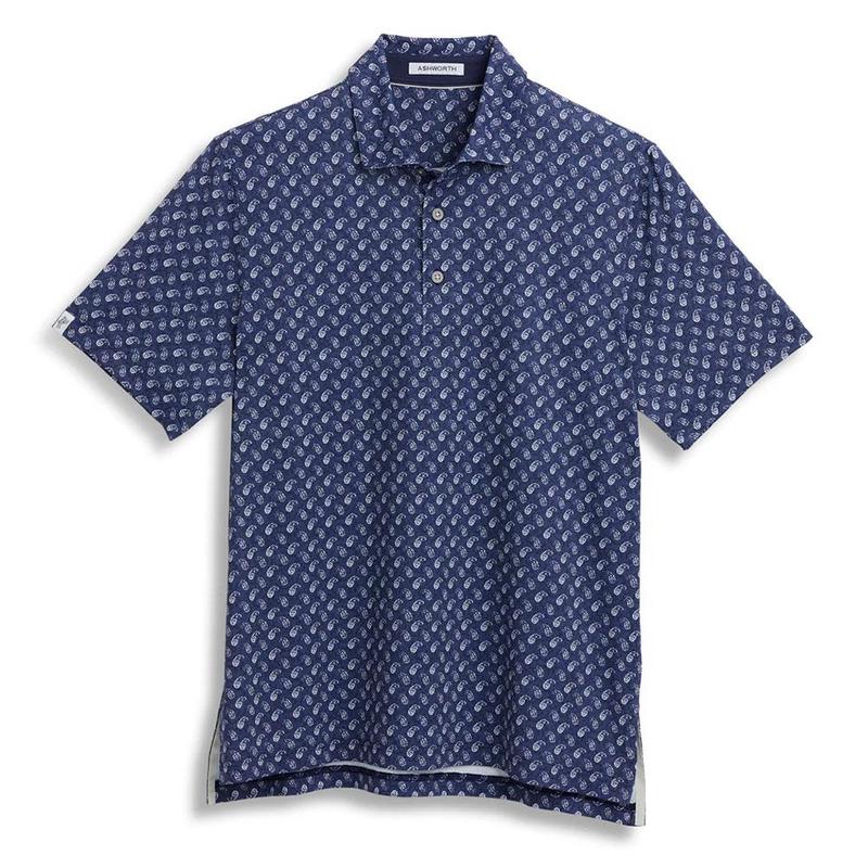 Ashworth Paisley Golf Polo - Driver Navy - main image