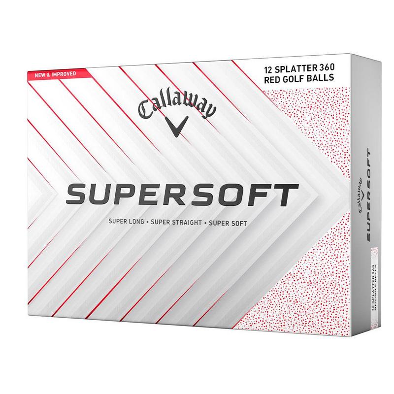 Callaway Supersoft Splatter 360 Golf Balls - Red - main image