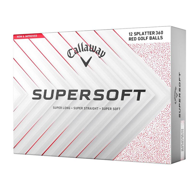Callaway Supersoft Splatter 360 Golf Balls - Red