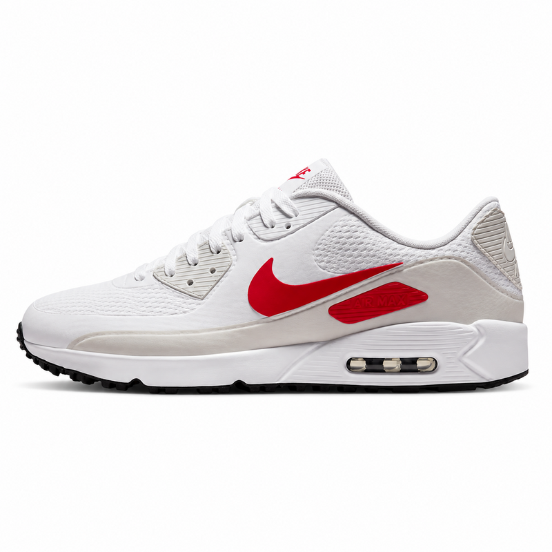 Nike Air Max 90 G Golf Shoes - White/Fire Red/Photon - main image