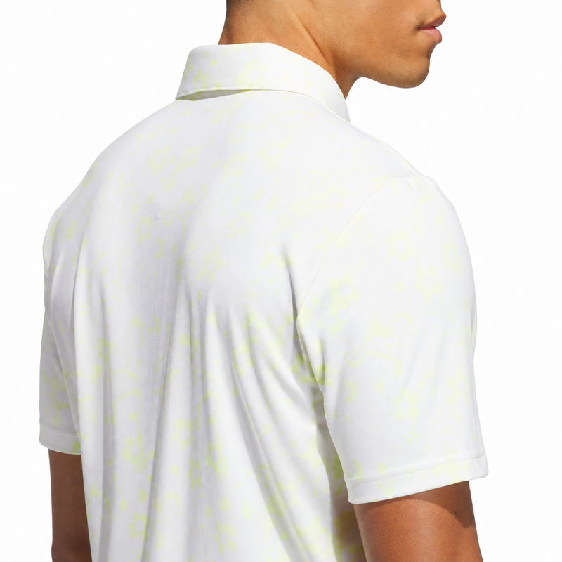 adidas Ultimate BTTR Print Golf Polo Shirt - Frozen Lemon - main image
