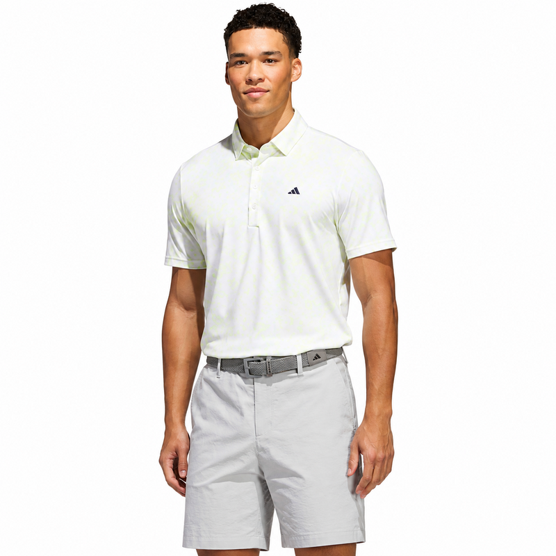 adidas Ultimate BTTR Print Golf Polo Shirt - Frozen Lemon - main image