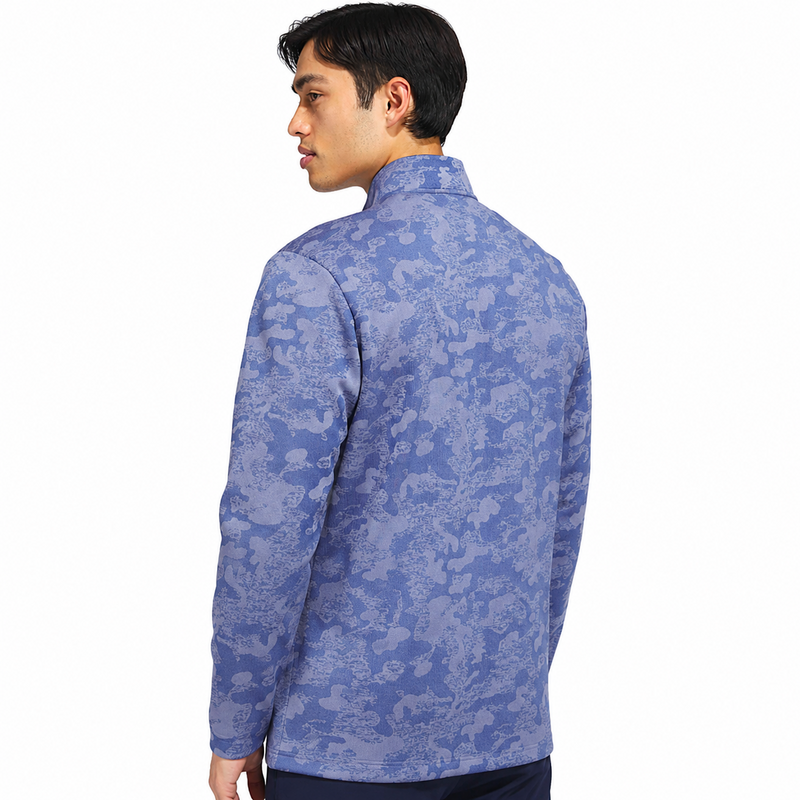 adidas Ultimate DWR 1/4 Zip Golf Sweater - Dual Indigo/Frozen Lemon - main image