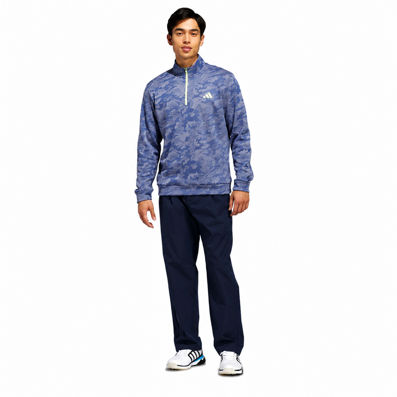 adidas Ultimate DWR 1/4 Zip Golf Sweater - Dual Indigo/Frozen Lemon - main image
