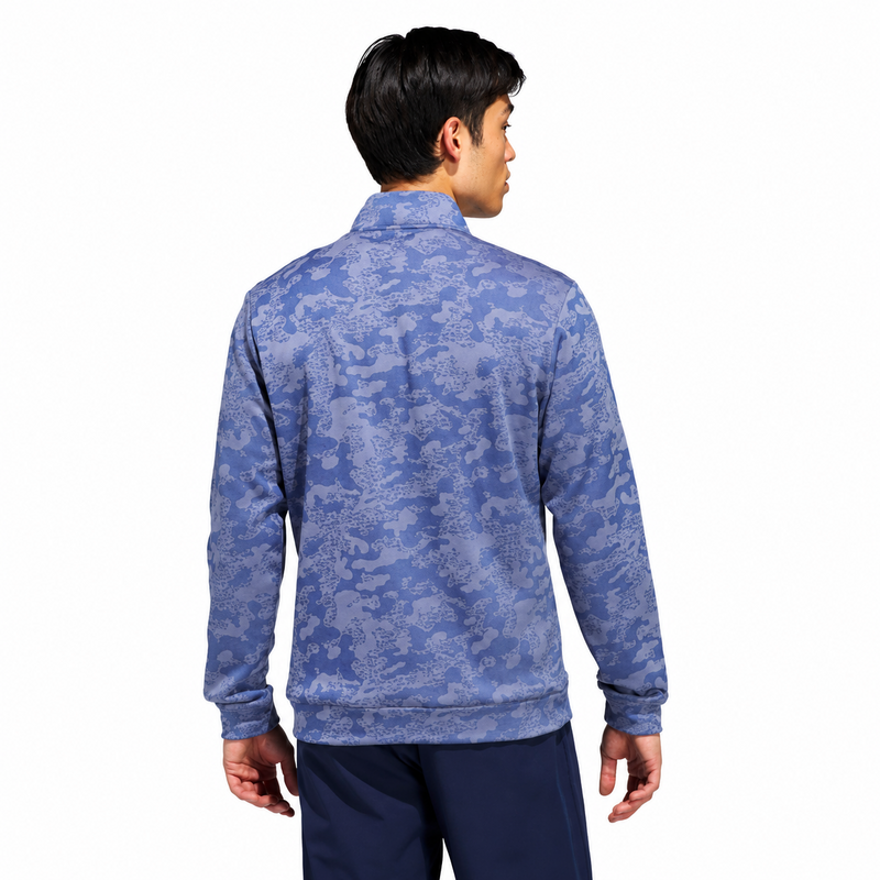 adidas Ultimate DWR 1/4 Zip Golf Sweater - Dual Indigo/Frozen Lemon - main image