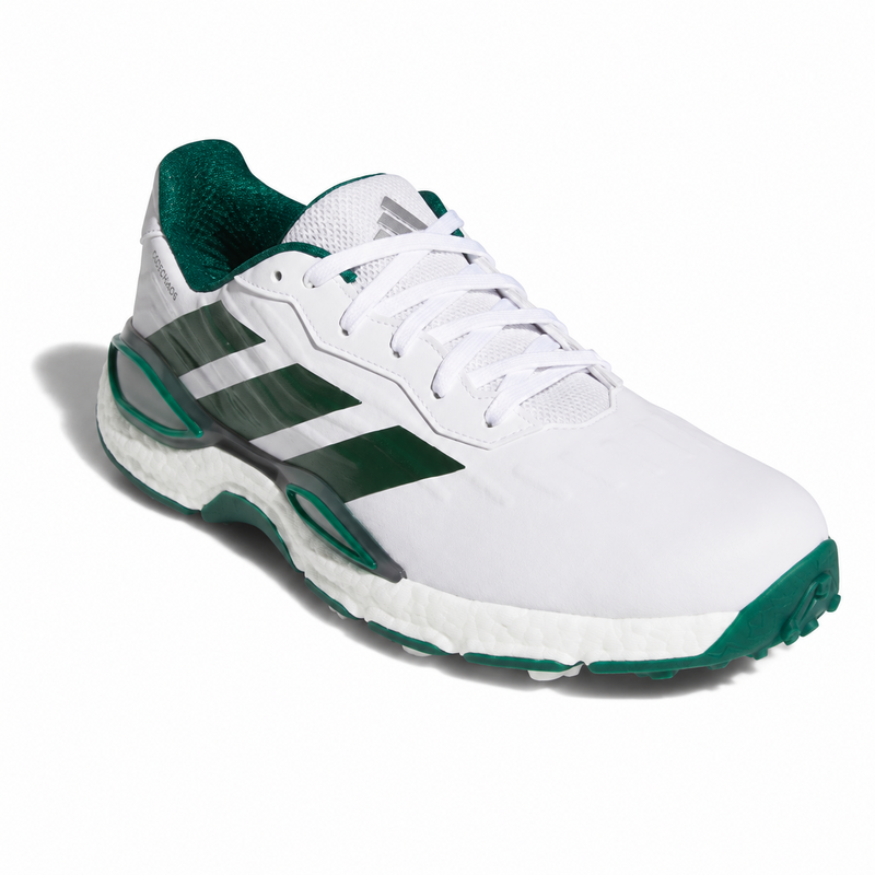adidas Codechaos 27 Golf Shoes - White/Collegiate Green/Silver Metallic - main image