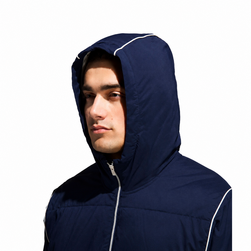 adidas Beyond Twistweave Half Zip Filled Hoodie Jacket - Navy - main image
