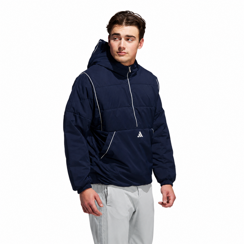 adidas Beyond Twistweave Half Zip Filled Hoodie Jacket - Navy - main image