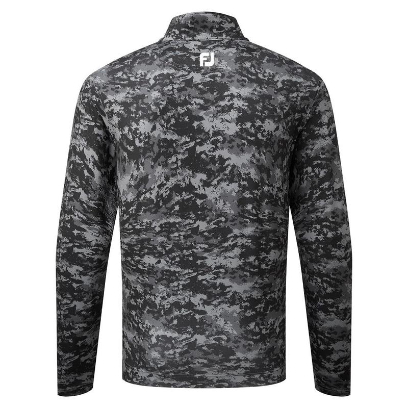 Footjoy Cloud Camo Print Midlayer Golf Sweater - Black - main image