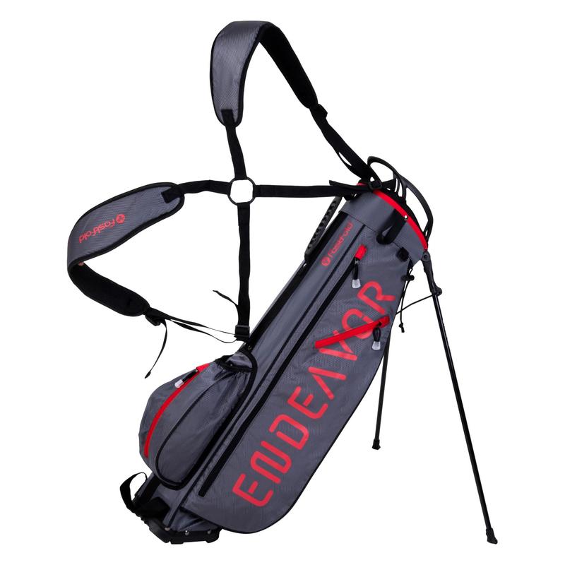 FastFold Endeavor Golf Stand Bag - Charcoal/Red - main image