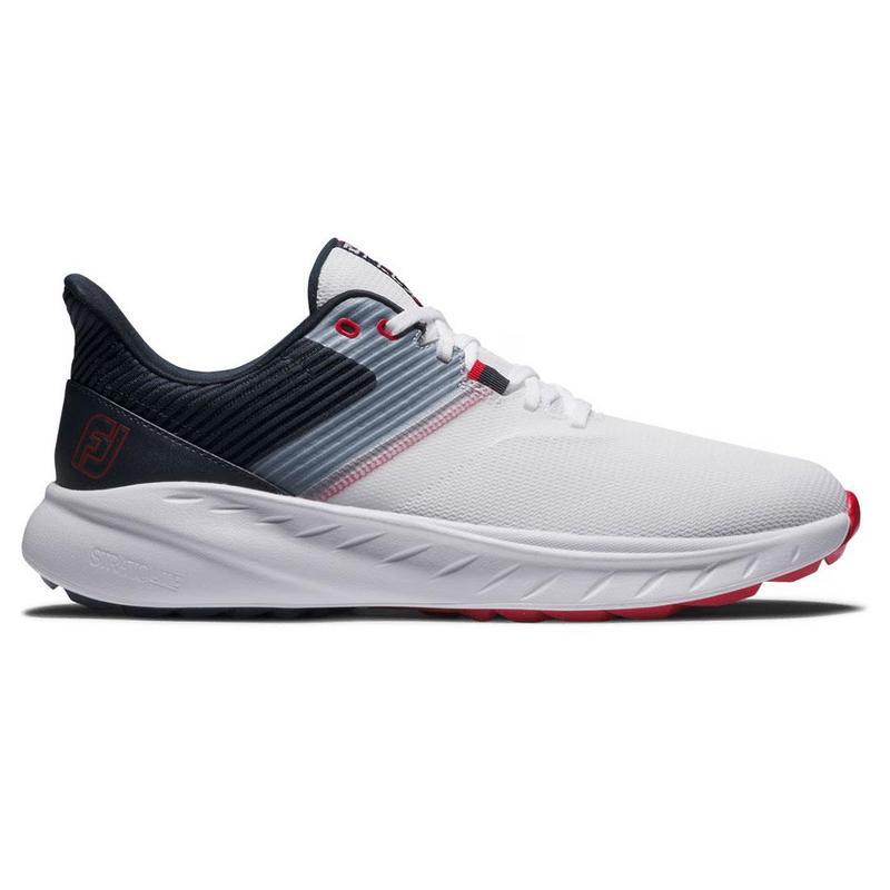 FootJoy Flex Golf Shoes - White/Navy/Red - main image