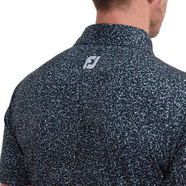 FootJoy Granite Print Lisle Golf Shirt - Navy - main image