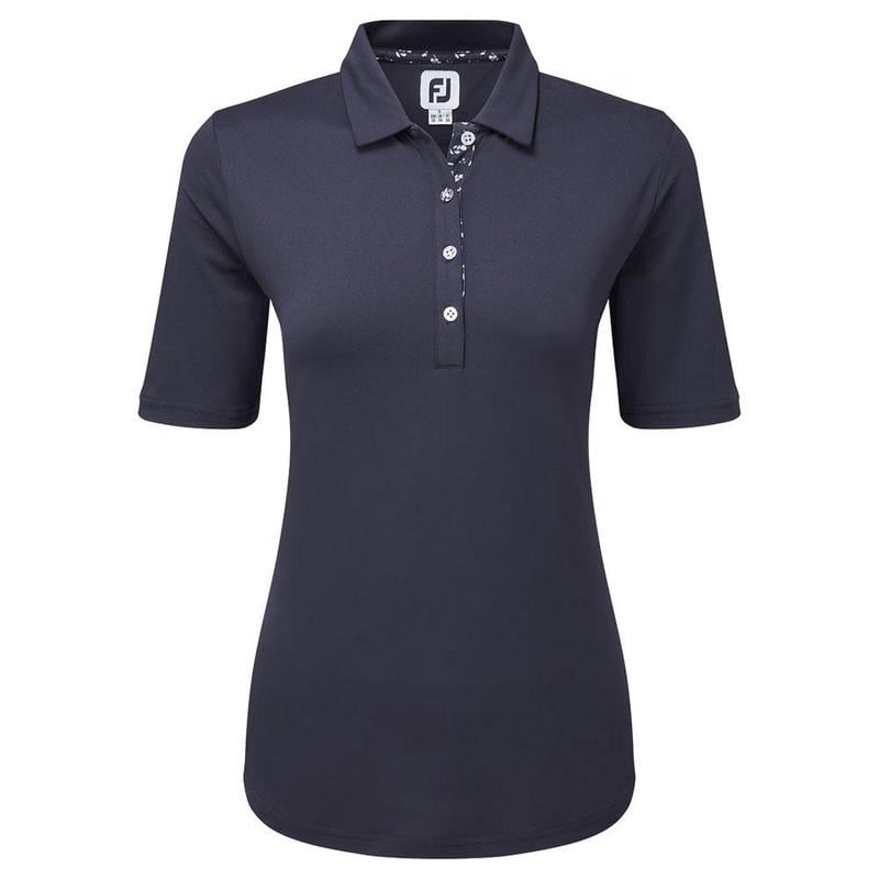 FootJoy Ladies Half-Sleeve Solid Pique Polo - Navy - main image