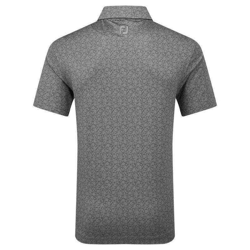 FootJoy Painted Floral Lisle Golf Polo - Gravel - main image