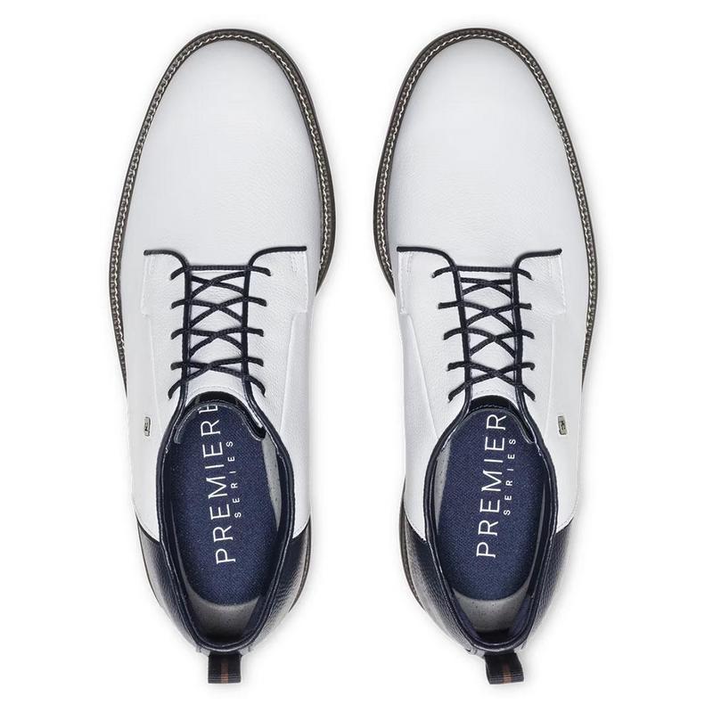 FootJoy Premiere Series Field LX Mens Golf Shoes - White/Brown/Navy - main image
