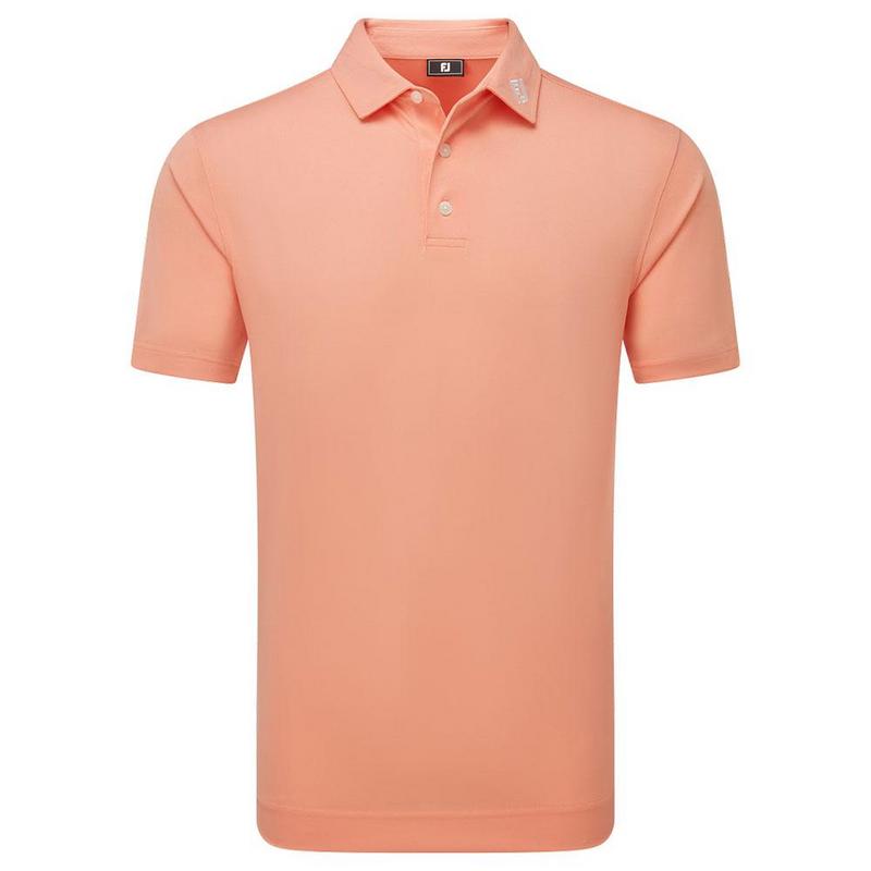 FootJoy Stretch Pique Solid Shirt - Papaya - main image