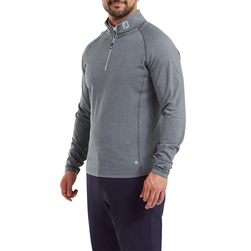 FootJoy ThermoSeries Brushed Back Golf Midlayer - Heather Navy - main image