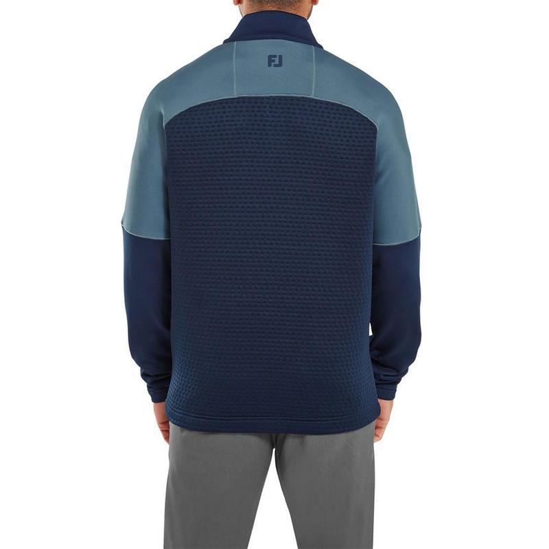 FootJoy ThermoSeries Jacquard Golf Midlayer - Navy/Slate - main image