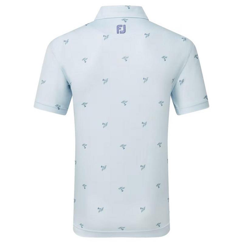 FootJoy Thistle Print Lisle Golf Polo - Mist - main image