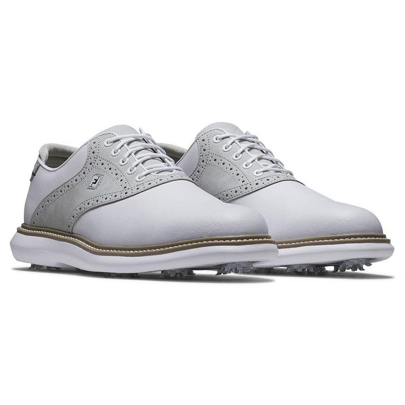 FootJoy Traditions Golf Shoe - White/White/Grey - main image