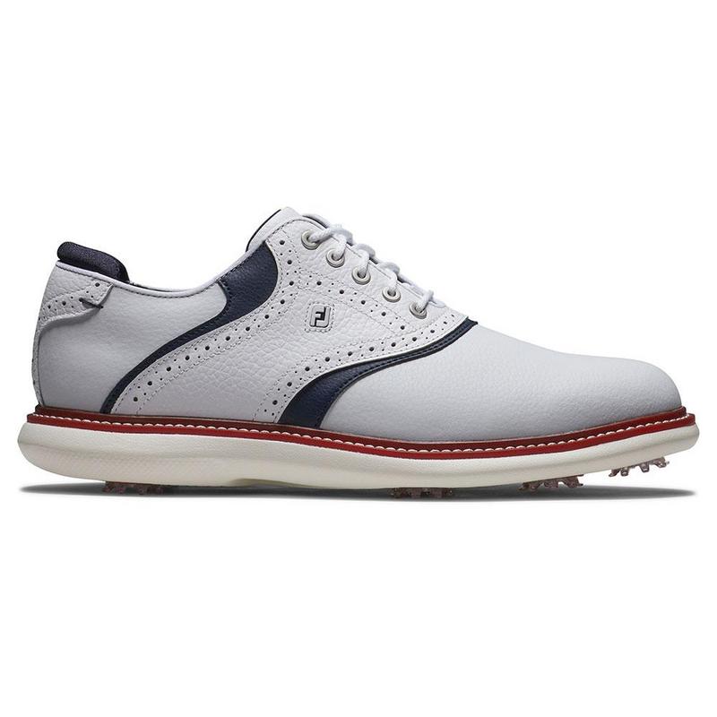 FootJoy Traditions Limited Edition Golf Shoe - White/Navy/Red - main image