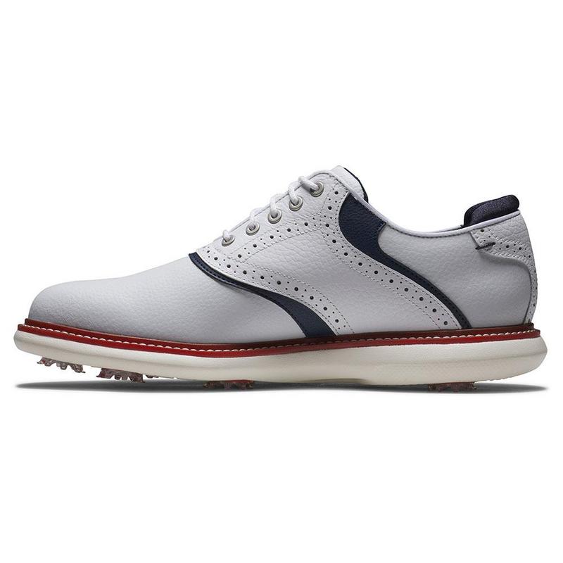 FootJoy Traditions Limited Edition Golf Shoe - White/Navy/Red - main image