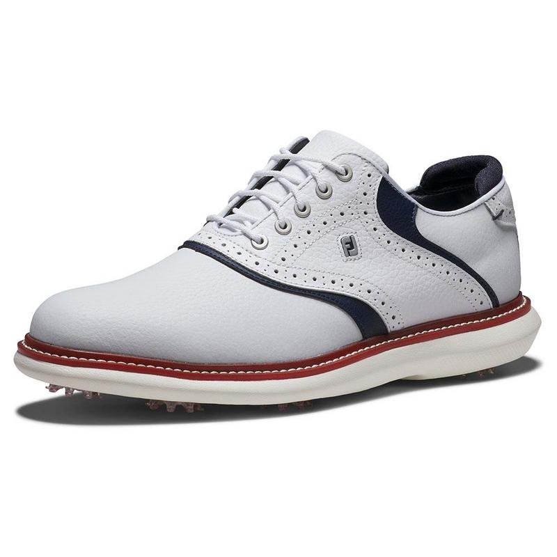 FootJoy Traditions Limited Edition Golf Shoe - White/Navy/Red - main image