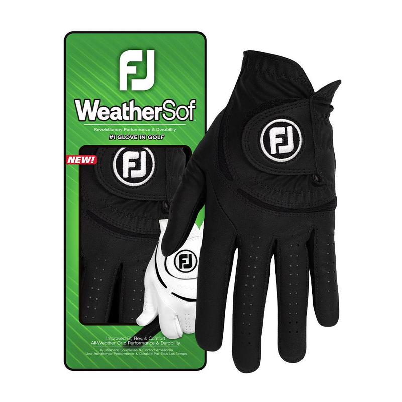 FootJoy WeatherSof Golf Glove 2024 - Black - Multi-Buy Offer - main image