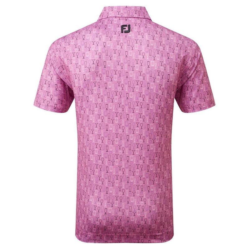 Footjoy Glass Print Lisle Golf Polo Shirt - Orchid - main image