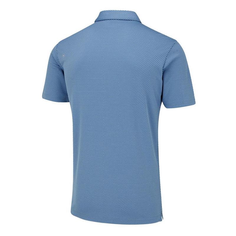 Ping Halcyon Golf Polo Shirt - Stone Blue Multi - main image