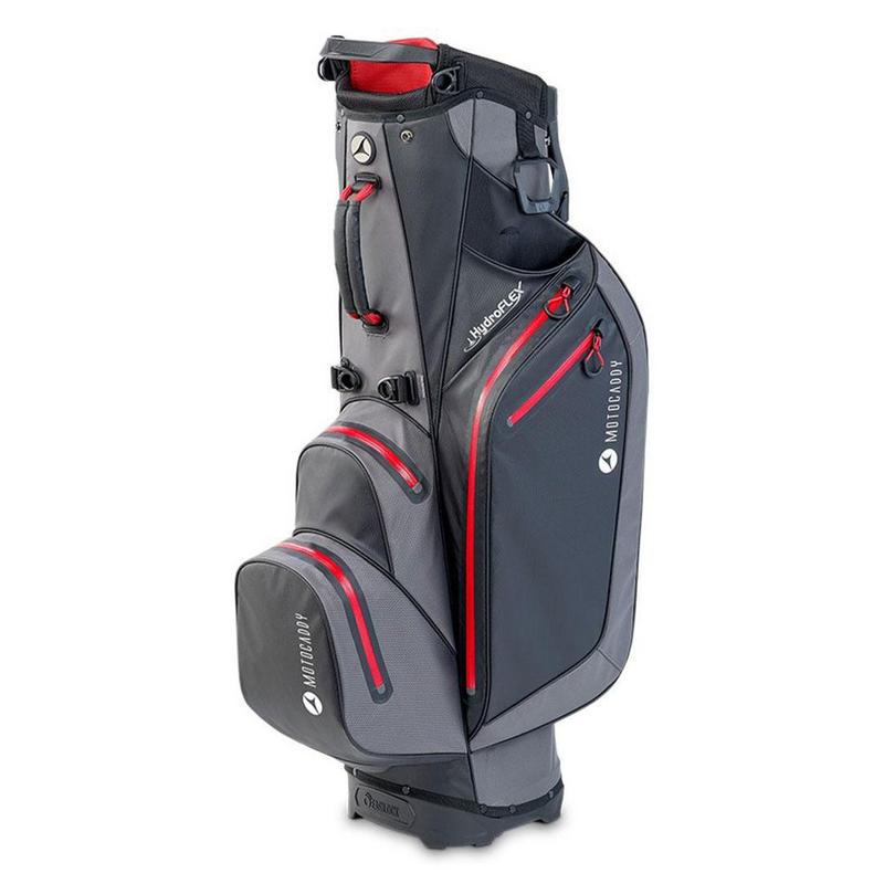 Motocaddy HydroFLEX Golf Trolley/Stand Bag 2024 - Charcoal/Red - main image