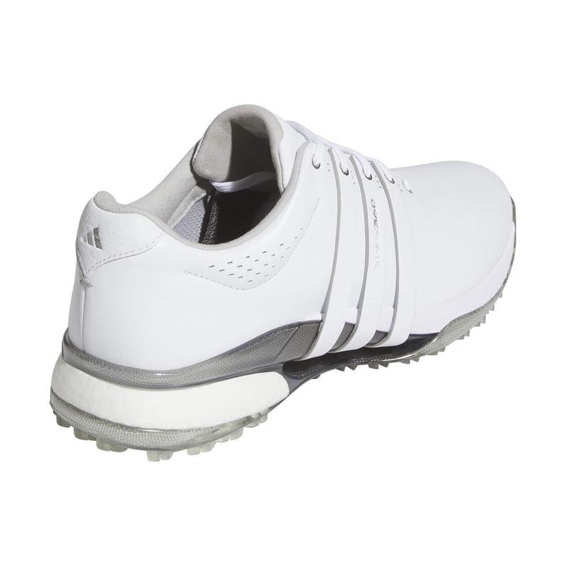 adidas Tour360 Spikeless Golf Shoes - White/White/Silver - main image