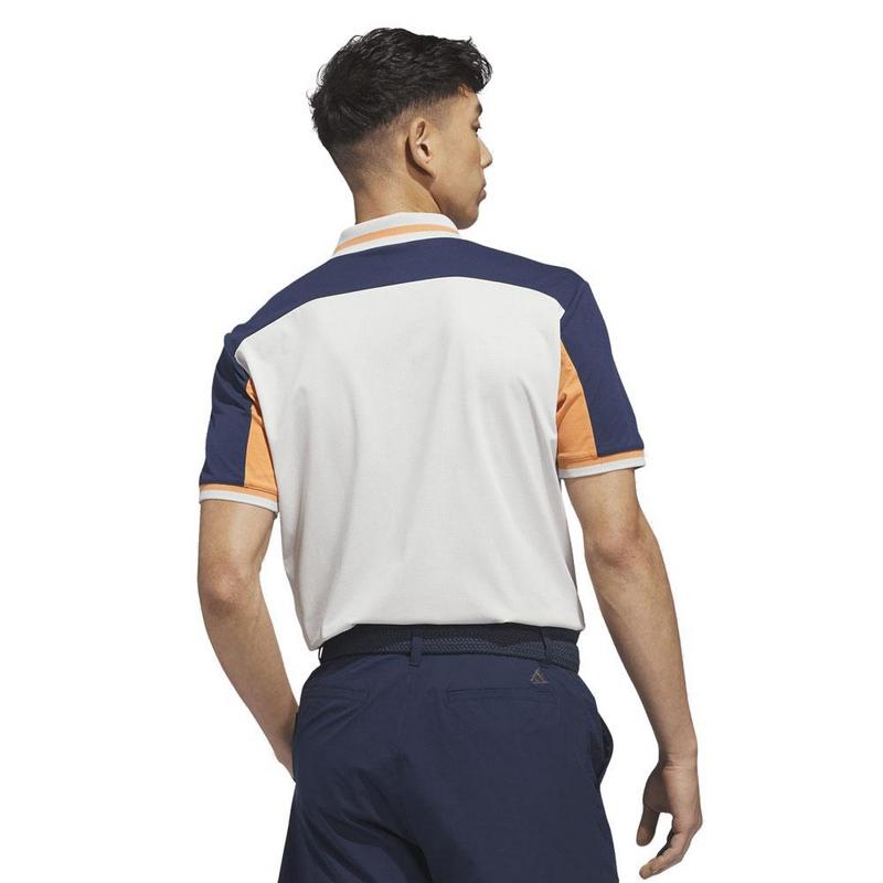 adidas Beyond the Course Vent Twistknit Golf Polo Shirt - Orbit Grey/Navy - main image