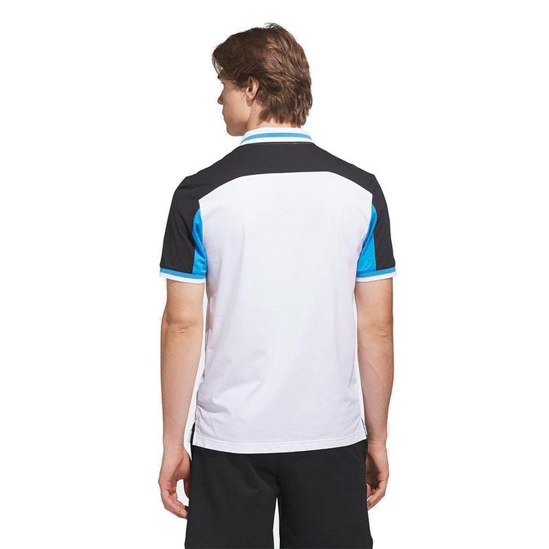 adidas Beyond the Course Vent Twistknit Golf Polo Shirt - White/Black/Blue - main image