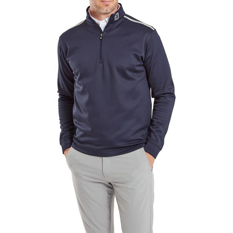 FootJoy Jersey Solid Chill-Out Golf Sweater - Navy - main image