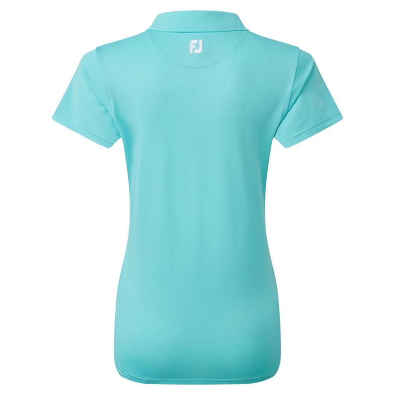 FootJoy Ladies Stretch Pique Solid Golf Polo Shirt - Aqua - main image