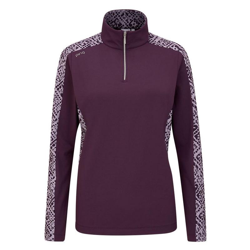 Ping Ladies Zenya Half Zip Golf Top - Purple Plum - main image