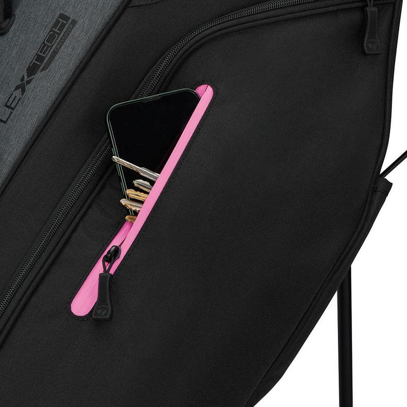 TaylorMade FlexTech Crossover Golf Stand Bag Grey/Neon Pink - main image