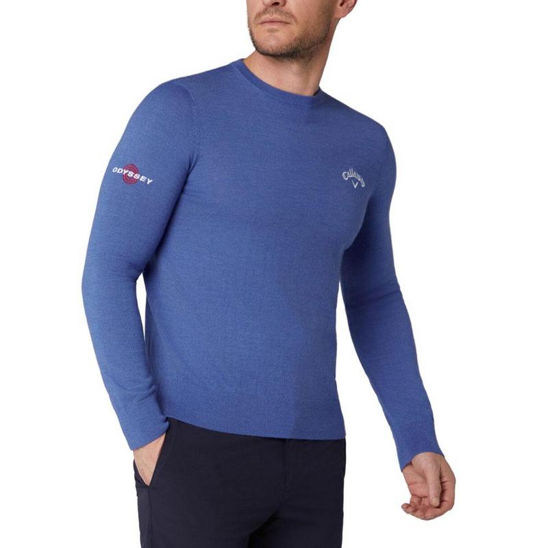 Callaway Crew Neck Merino Mix Golf Sweater - Magnetic Blue - main image
